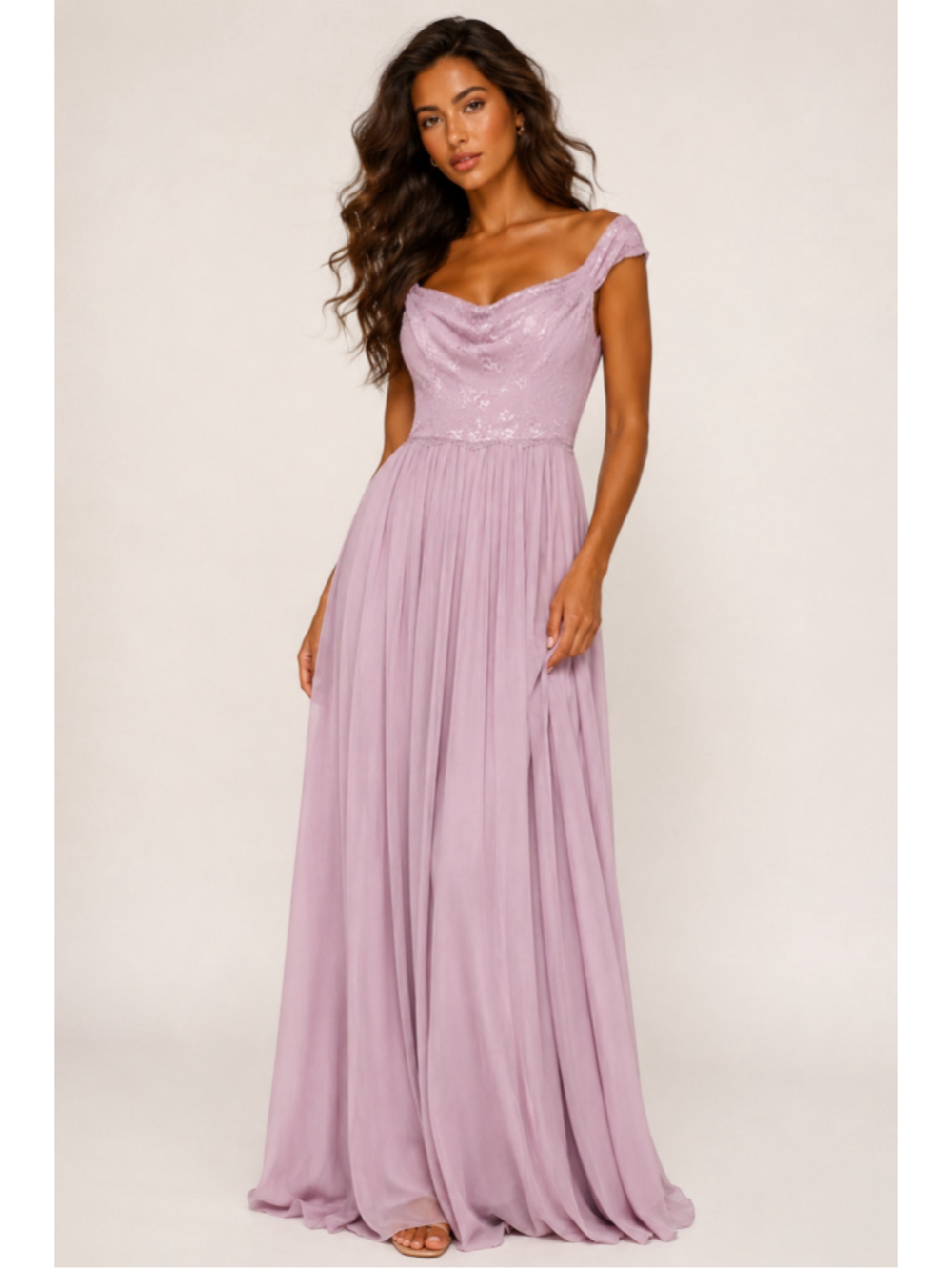 Morilee Madeline Gardner Maxi Dress Desert Rose Lace Chiffon Formal Wedding Soft